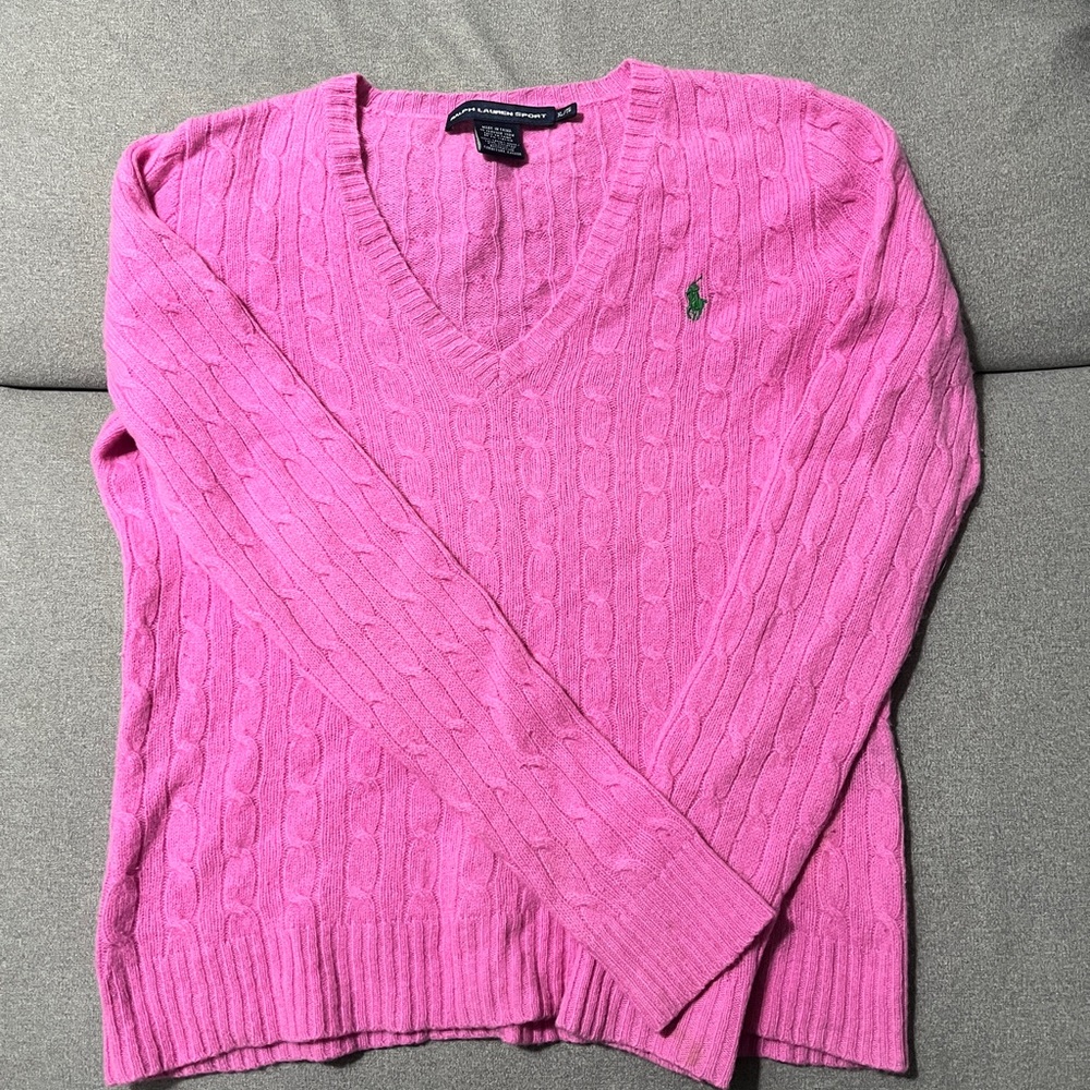 Ralph Lauren Sport Pink Knit Sweater